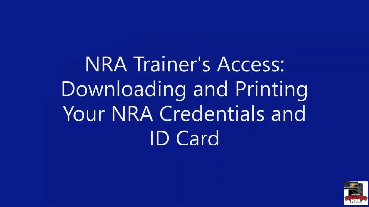 Download Training Credentials